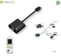 Adapter Techly HDMI-VGA4 mini HDMI (C) męski na VGA żeński, czarny 0,1m IDATA - 973938
