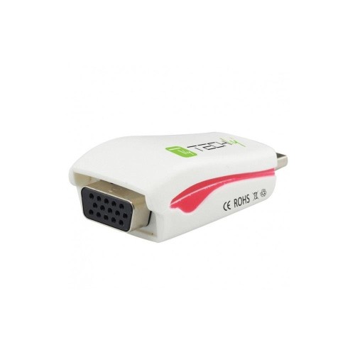 Adapter Techly HDMI-VGA2MA HDMI na VGA M/F z audio, wersja mini, biały IDATA - 1380261