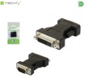 Adapter Techly DVI-9100 DVI na VGA Ż/M, czarny IADAP - 973941