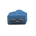 Kabel USB Techly USB 3.0 Super Speed, A-męski, Micro B-męski, 0,5m, niebieski ICOC - 1380291