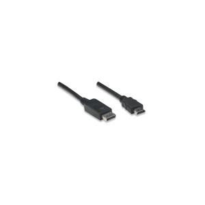 Adapter Techly DSP-H-020 DisplayPort/HDMI M/M, 1,8m, czarny ICOC