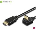 Kabel HDMI Techly HDMI/HDMI V1.4 M/M Ethernet Kątowy 2m czarny - 973966