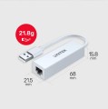 Kabel adapter Unitek U1325A USB-A - RJ45, Ethernet, 100Mbps, biały - 1037755
