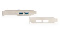 Kontroler USB 3.0 DIGITUS PCIe, 2x USB 3.0, Low Profile, Chipset UPD720202 - 1380452