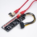 Karta rozszerzeń Riser Qoltec PCI-E 1x-16x | USB 3.0 | ver.009S Plus | SATA/PCI-E 6pin - 1380504
