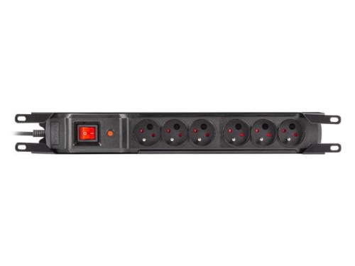 Listwa zasilająca Armac Rack 19" M6 1,5m 6 gniazd IEC czarna - 1385049