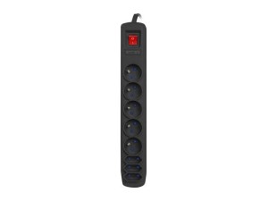 Listwa zasilająca Armac ARC8 5m 5x 230V PL 3x Europlug czarna