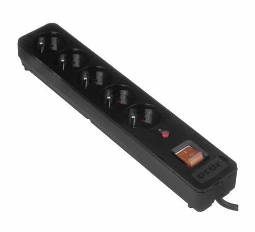 Listwa przeciwprzepięciowa Acar X5 5,0m czarna - 752420