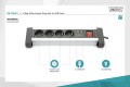 Listwa zasilająca DIGITUS biurowa 45° 4 gniazdowa 2xUSB (5V/2A) obrót 290° aluminiowa - 1385264