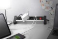 Listwa zasilająca DIGITUS biurowa 45° 4 gniazdowa 2xUSB (5V/2A) obrót 290° aluminiowa - 1385266