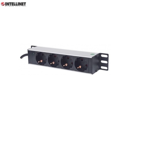 Listwa zasilająca Intellinet Rackowa 10" 1U, 4 gniazda 1,8m - 685229