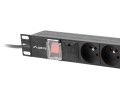 Listwa zasilająca Lanberg do RACK 1U 16A PDU 7x PL 2m czarna - 1049875