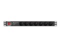 Listwa zasilająca Lanberg do RACK 19" 1U 16A PDU PRO 7x PL SPD-3MP 2m czarna - 914532