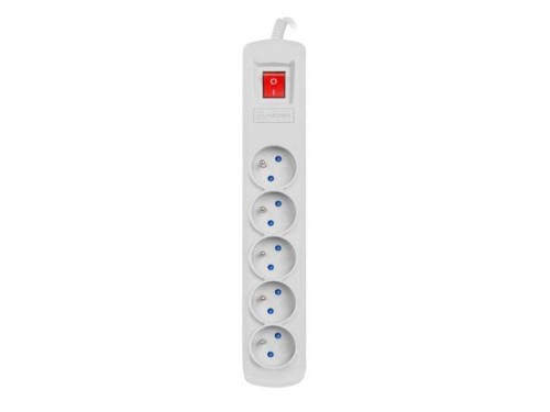 Listwa zasilająca Natec Bercy 400 1,5m szara 5 gniazd - 1385590