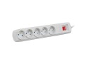 Listwa zasilająca Natec Bercy 400 1,5m szara 5 gniazd - 1385592