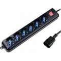 Listwa zasilająca do UPS Techly 6 gniazd 1,5m czarna - 1049799