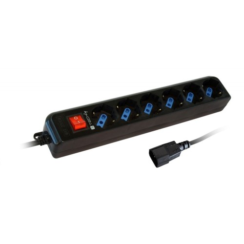 Listwa zasilająca do UPS Techly 6 gniazd 1,5m czarna - 1049799