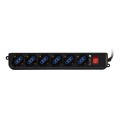 Listwa zasilająca do UPS Techly 6 gniazd 1,5m czarna - 1310410