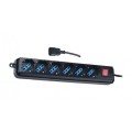 Listwa zasilająca do UPS Techly 6 gniazd 1,5m czarna - 1049801