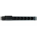 Listwa zasilająca Rack19" TechlyPro I-CASE STRIP-16SH 6 gniazd Schuko 3m czarna - 1385955
