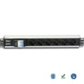 Listwa zasilająca Rack19" TechlyPro I-CASE STRIP-16SH 6 gniazd Schuko 3m czarna - 975410