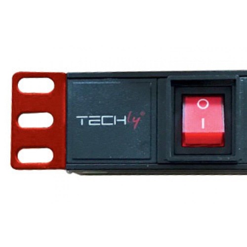 Listwa zasilająca Techly Rack 1U 8xSchuko, kabel C14, włącznik 2m - 1385964
