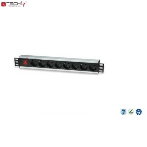 Listwa zasilająca Rack19" TechlyPro 8 gniazd 3m czarna - 685555