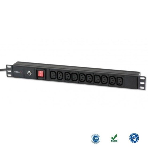 Listwa zasilająca Rack19" do UPS TechlyPro 10 gniazd 2m czarna - 685561