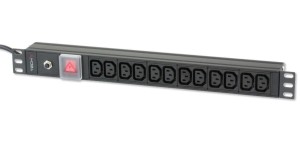 Listwa zasilająca Rack19" do UPS TechlyPro 12 gniazd 2m czarna