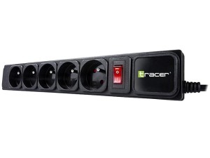 Listwa zasilająca przeciwprzepięciowa Tracer PowerGear 3 m, 5 gniazd, wyłącznik