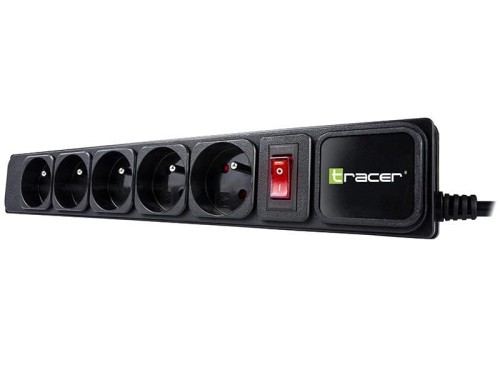 Listwa zasilająca przeciwprzepięciowa Tracer PowerGear 3 m, 5 gniazd, wyłącznik - 1386016