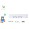 Listwa zasilająca Smart Woox Wi-Fi 4 Gniazda, 4xUSB - 1386027