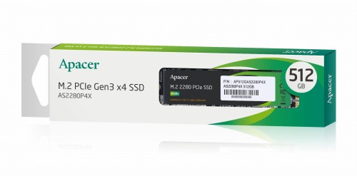 Dysk SSD Apacer AS2280P4X 512GB M.2 PCIe NVMe Gen3 x4 2280 (2100/1700 MB/s) - 1389490