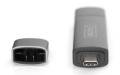 Czytnik kart DIGITUS 3-portowy USB Typ C/ USB 3.0 SuperSpeed SD Micro SD HQ aluminium szary - 1389532