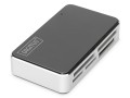 Czytnik kart DIGITUS DA-70322-2 USB 2.0, uniwersalny, czarno-srebrny - 1147161