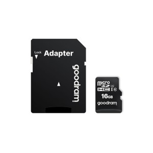 Karta pamięci GoodRam M1AA-0160R12 (16GB; Class 10, Class U1; Adapter, Karta pamięci)