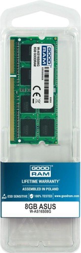Pamięć SODIMM DDR3 GOODRAM 8GB 1600MHz  ded. do ASUS (W-AS16S08G) - 1389774