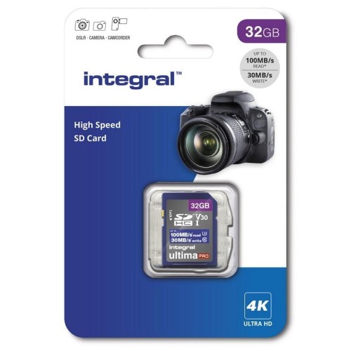 Karta pamięci SDHC INTEGRAL High Speed V30 UHS-I U3 32GB - 1389957