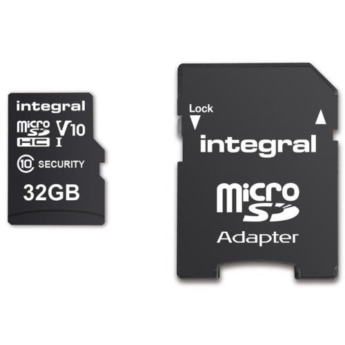 Karta pamięci Security Micro SD INTEGRAL 1080p UHS-1 U1 Klasa 10 32GB (+adapter SD) - 1389959