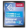 Karta pamięci CFast 2.0 INTEGRAL UltimaPro X2 550/540MB 64GB - 979008