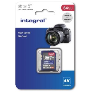 Karta pamięci SDXC INTEGRAL High Speed V30 UHS-I U3 64GB