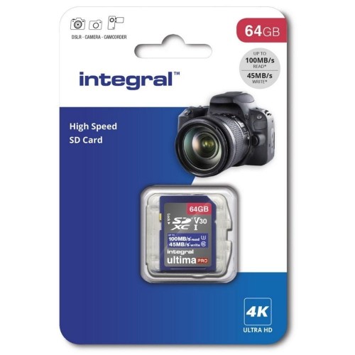 Karta pamięci SDXC INTEGRAL High Speed V30 UHS-I U3 64GB - 1389963