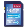 Karta pamięci SDXC INTEGRAL Ultima Pro X2 260/100MB UHS II V60 64GB - 979010