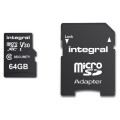 Karta pamięci Security Micro SD INTEGRAL 4K V30 UHS-1 U3 A1 64GB (+adapter SD) - 1389966