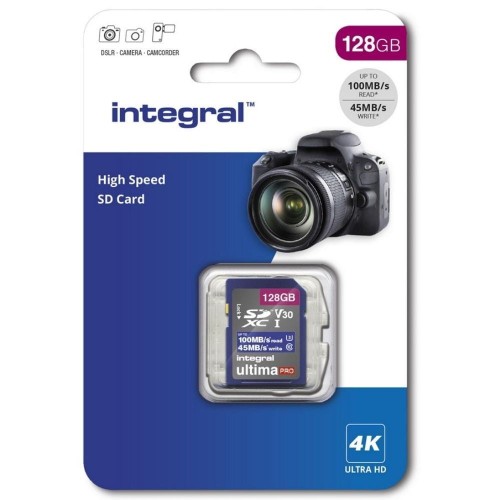 Karta pamięci SDXC INTEGRAL High Speed V30 UHS-I U3 128GB - 1389977