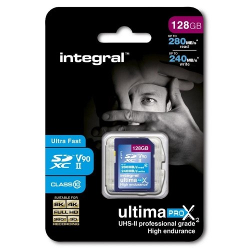 Karta pamięci SDXC INTEGRAL UltimaPro X2 280/240MB UHS II V90 128GB - 1389978
