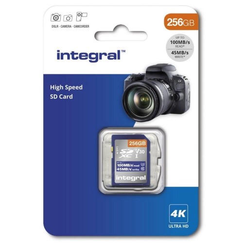 Karta pamięci SDXC INTEGRAL High Speed V30 UHS-I U3 256GB - 1389982