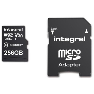 Karta pamięci Security Micro SD INTEGRAL 4K V30 UHS-1 U3 A1 256GB (+adapter SD)