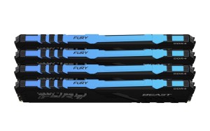 Pamięć DDR4 Kingston Fury Beast RGB 128GB (4x32GB) 3200MHz CL16 1,35V czarna