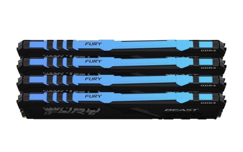 Pamięć DDR4 Kingston Fury Beast RGB 128GB (4x32GB) 3200MHz CL16 1,35V czarna - 1390370